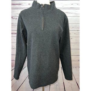 BKE‎ 1/2 Zip Sweater Medium Dark Gray Half zip Pullover Long sleeve Gray Mens